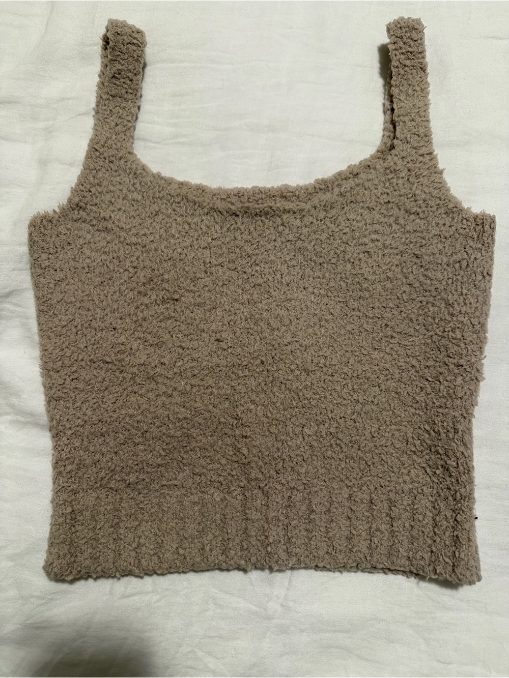 SKIMS Cozy Taupe Sherpa Knit Tank Top